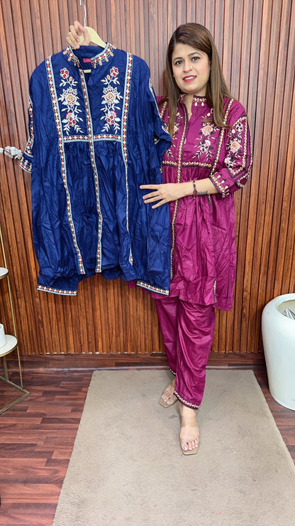 Full embroidery Cotton coord set