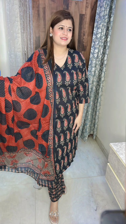 Block print Pure cotton suit