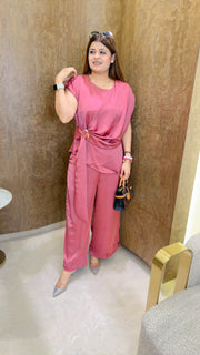 Premium coord set with side brooch