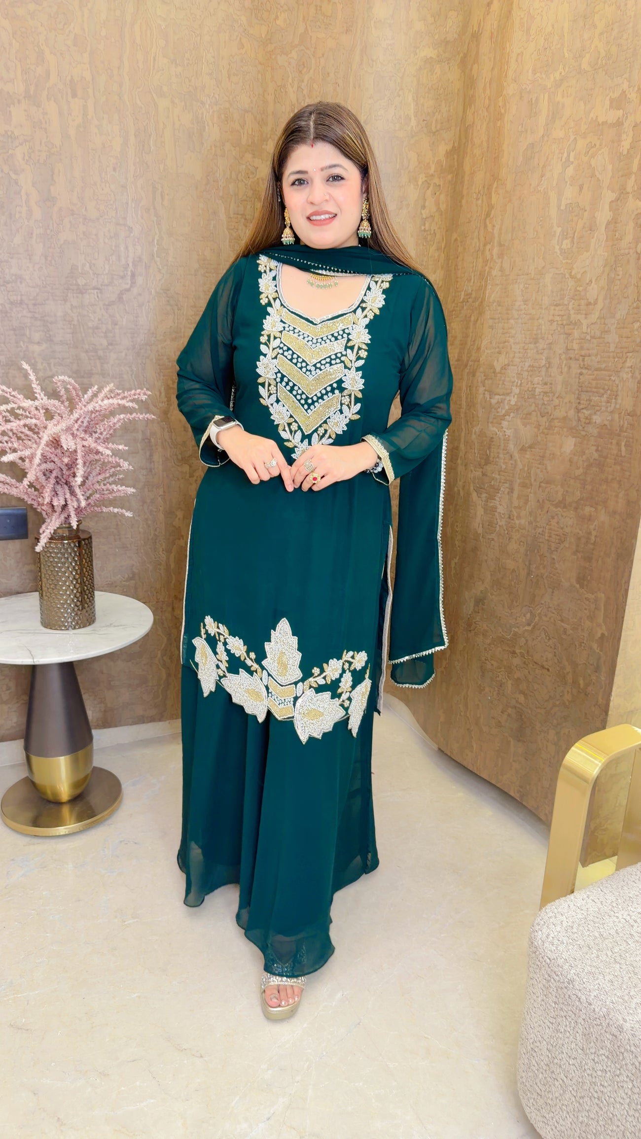 Heavy Party wear sharara suit  set