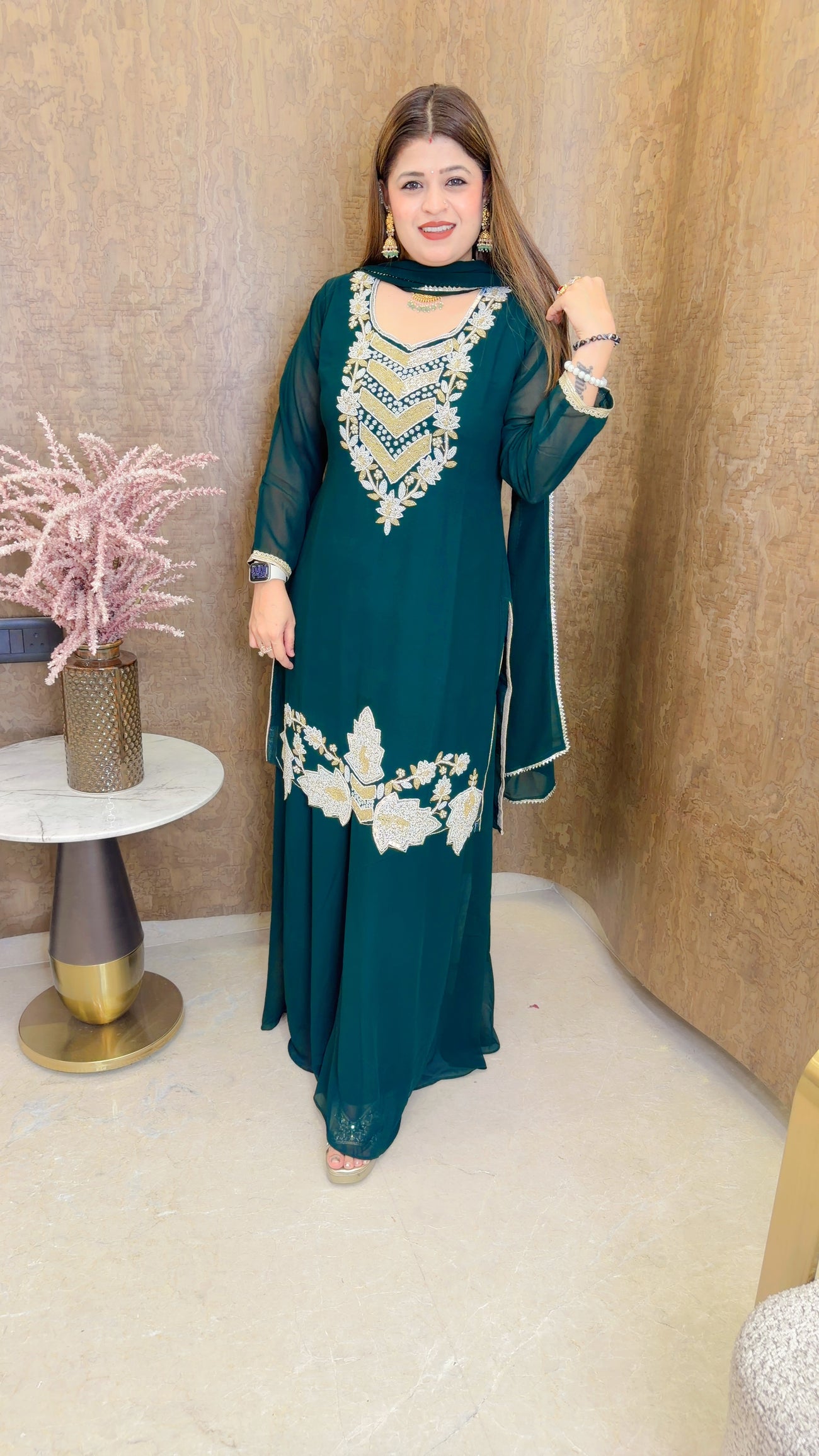 Heavy Party wear sharara suit  set