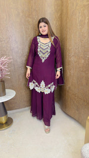 Heavy Party wear sharara suit  set