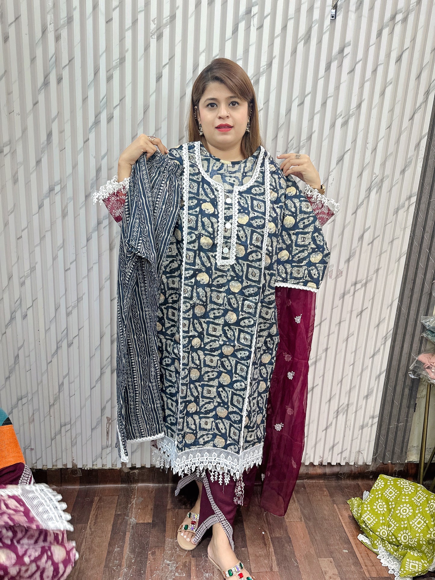 Two Piece Suit without Dupatta