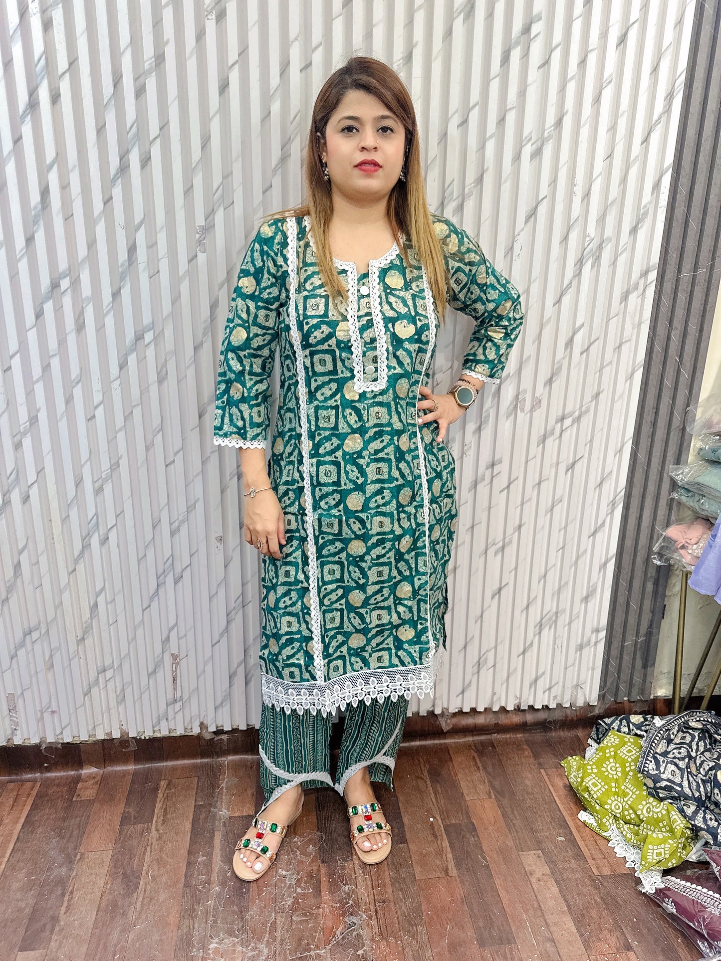 Two Piece Suit without Dupatta