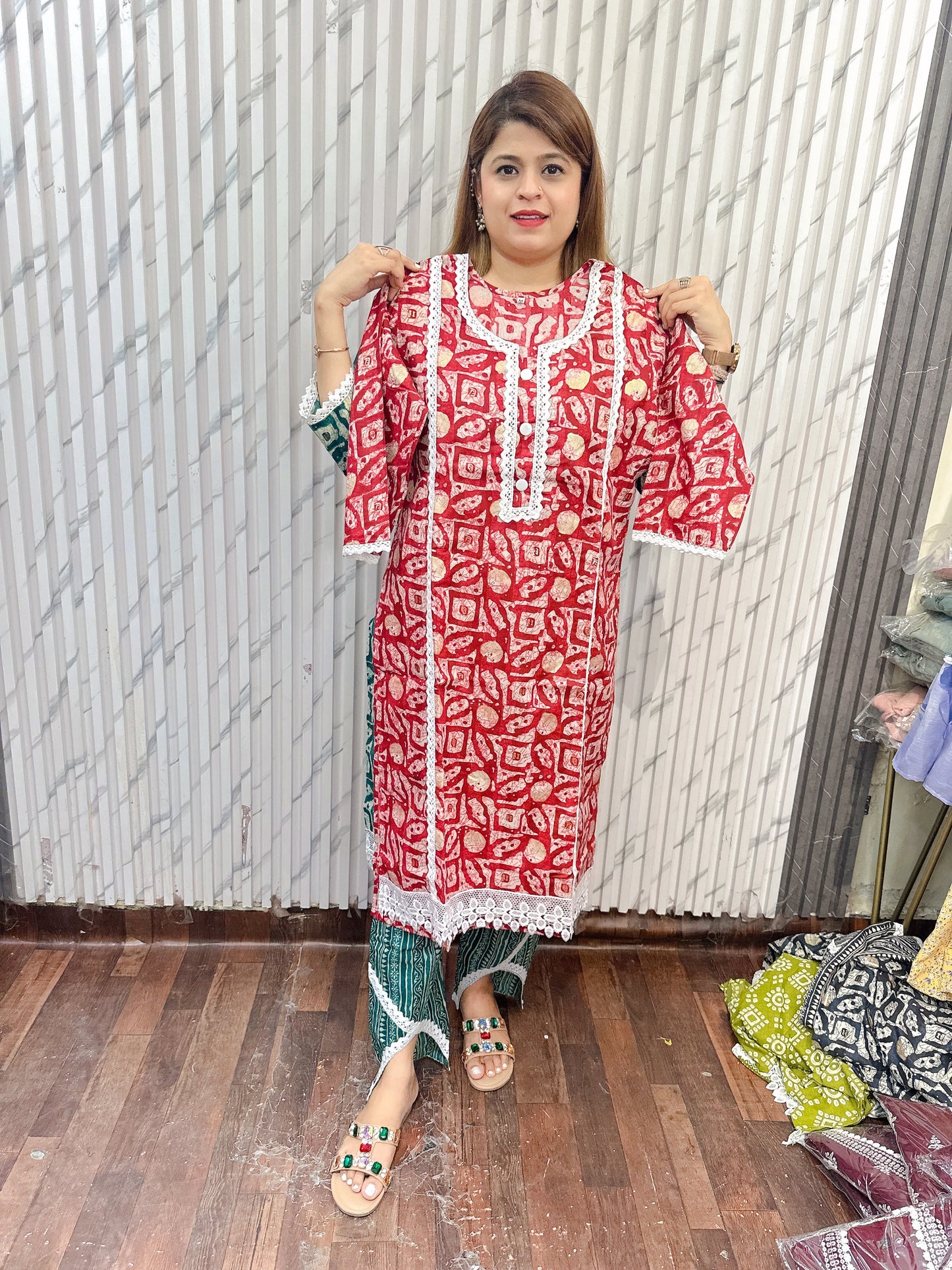 Two Piece Suit without Dupatta