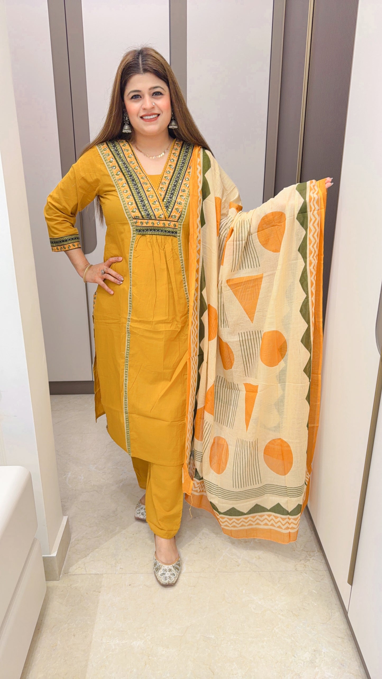 Mul mul pure cotton suit set