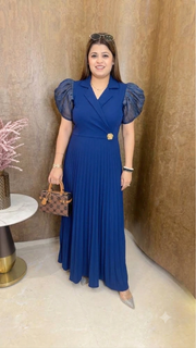 Premium Puffy Sleeve pleated Dress
