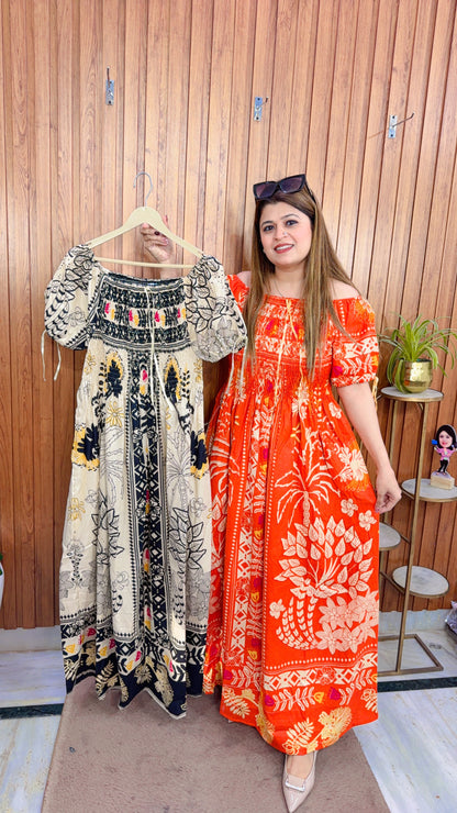 Cotton printed Bobbin Dress