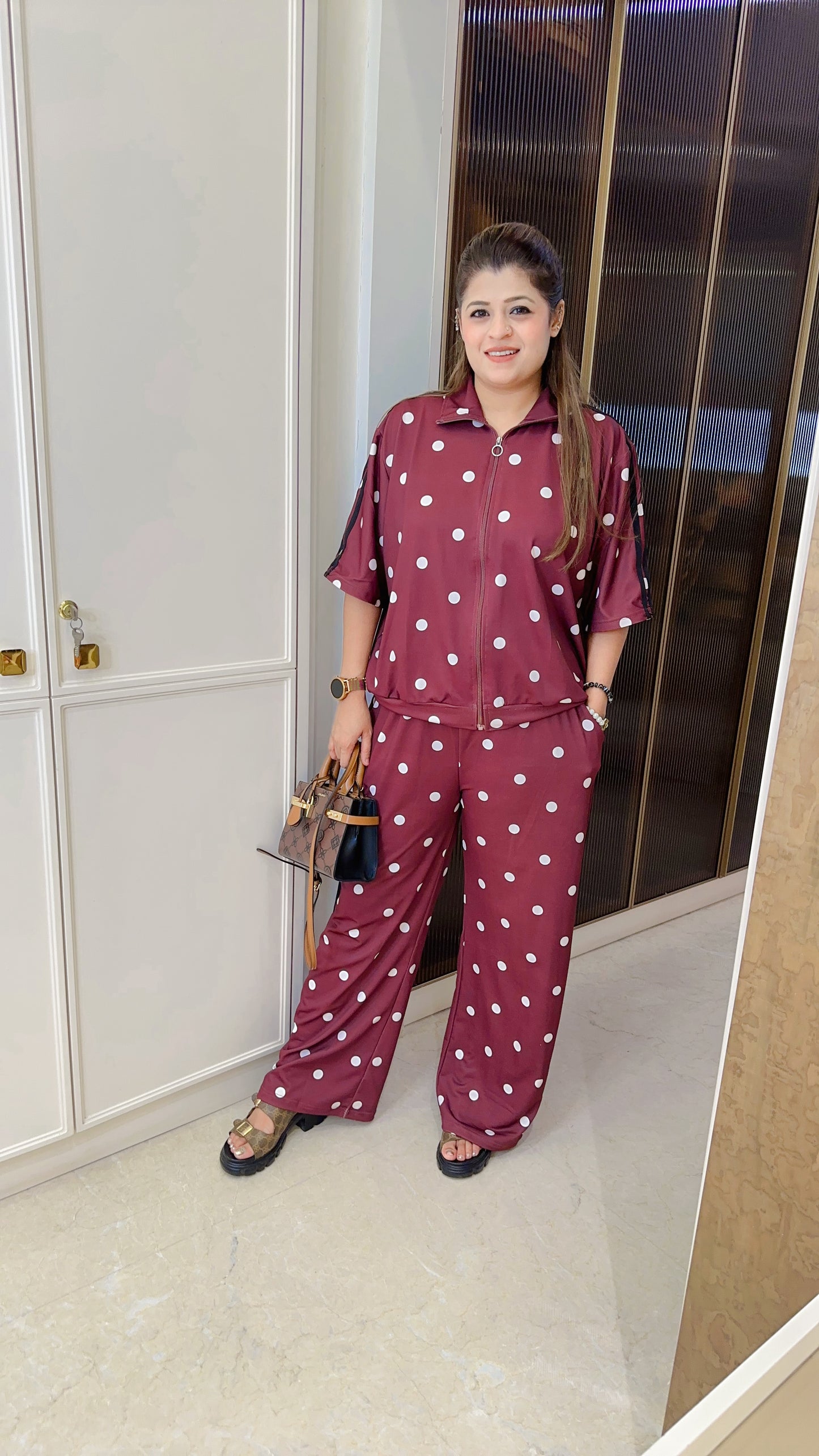 Zipper Polka coord set
