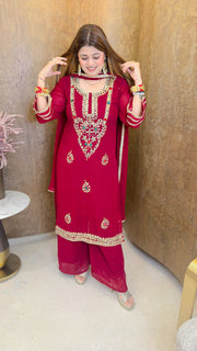 Heavy neck mirror three piece suit set