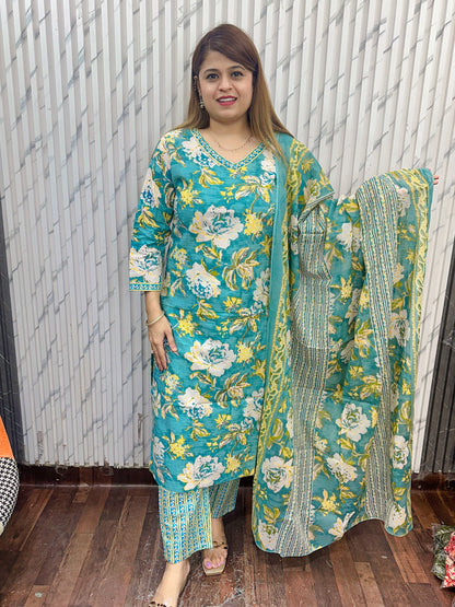 Pure Cotton Printed Suit Set