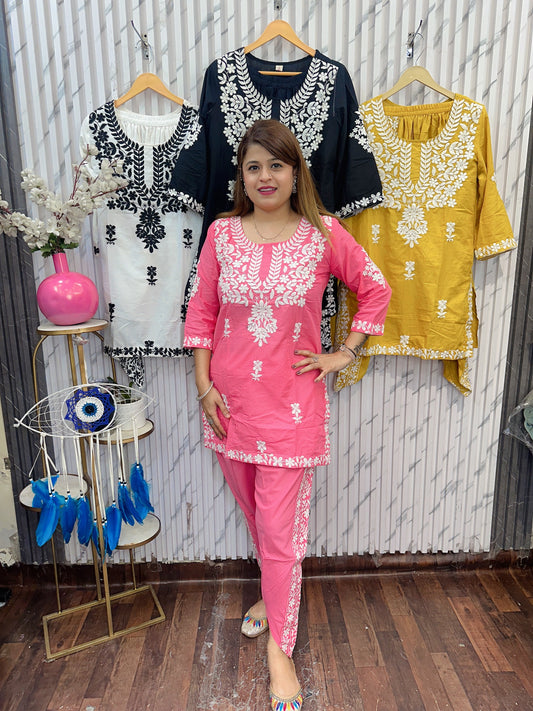 Lakhnavi Dhoti Kurti Set