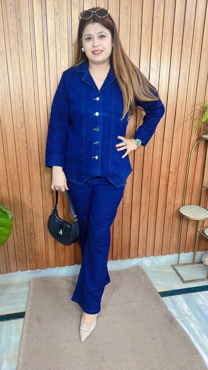 Waist Coat Style Full Sleeves Coord Set