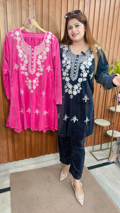 Kashmiri Embroidery A line Coord set