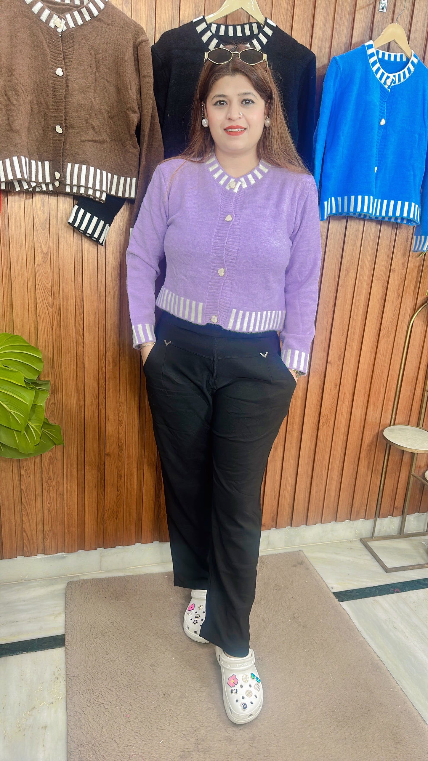 Heart Button Korean Top