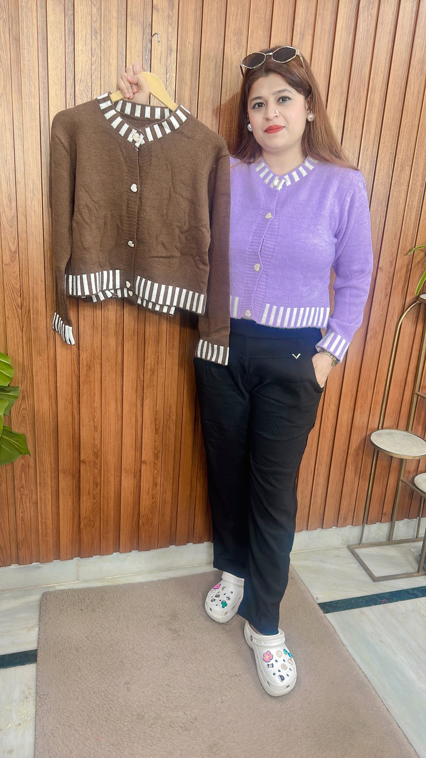 Heart Button Korean Top