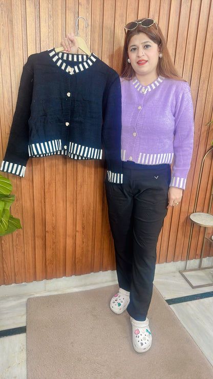 Heart Button Korean Top