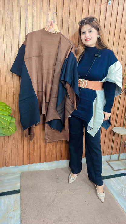 Cape Style Knitted Coord set