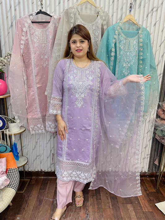 Pakistani Schifli Suit Set