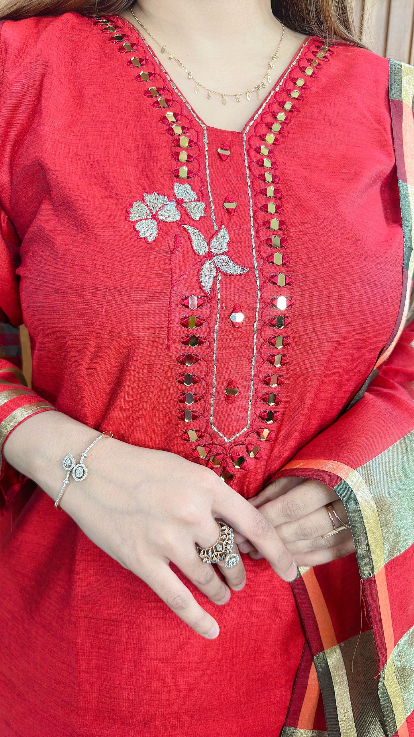 Zari Mirror Classic Suit Set