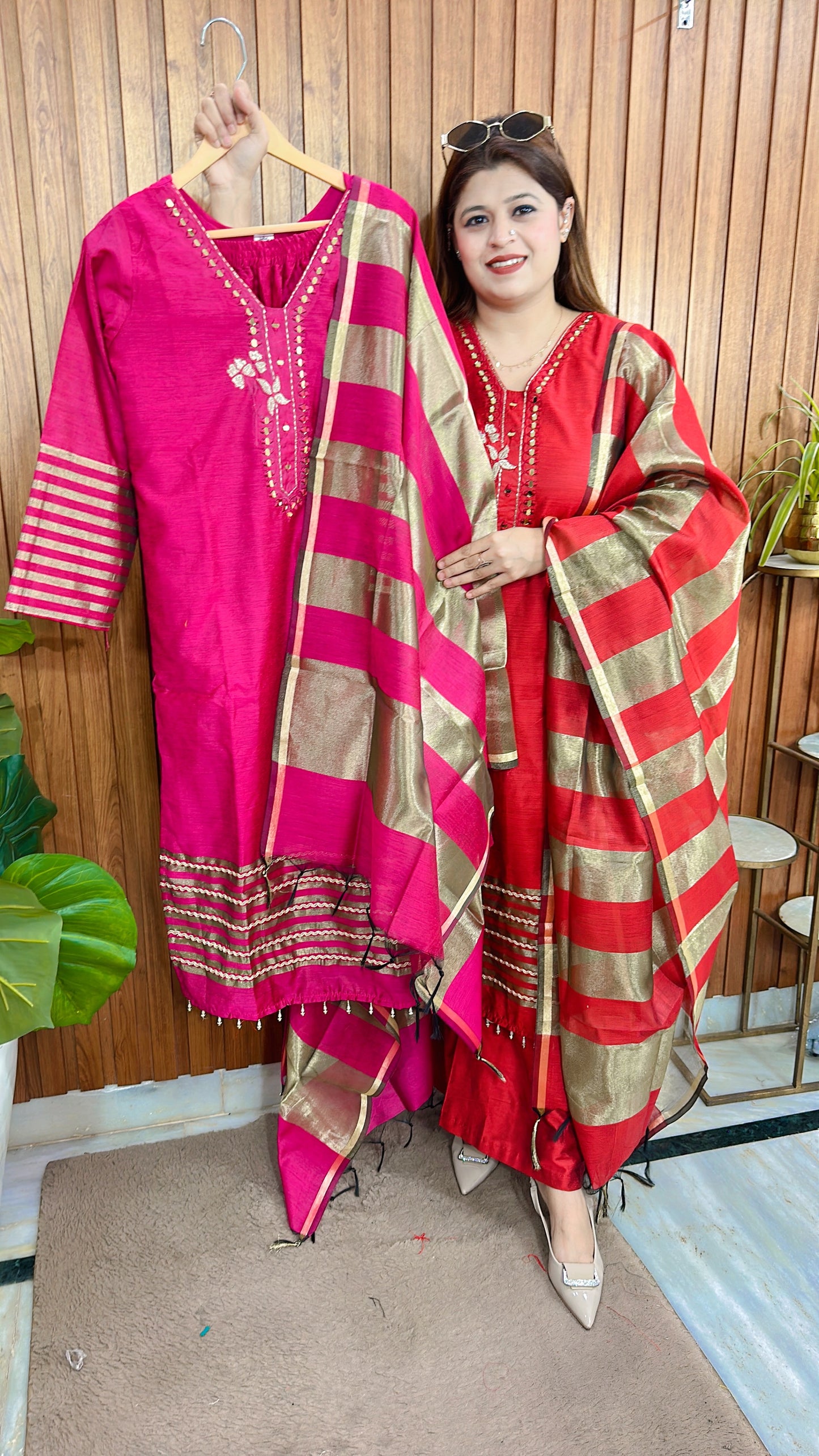 Zari Mirror Classic Suit Set