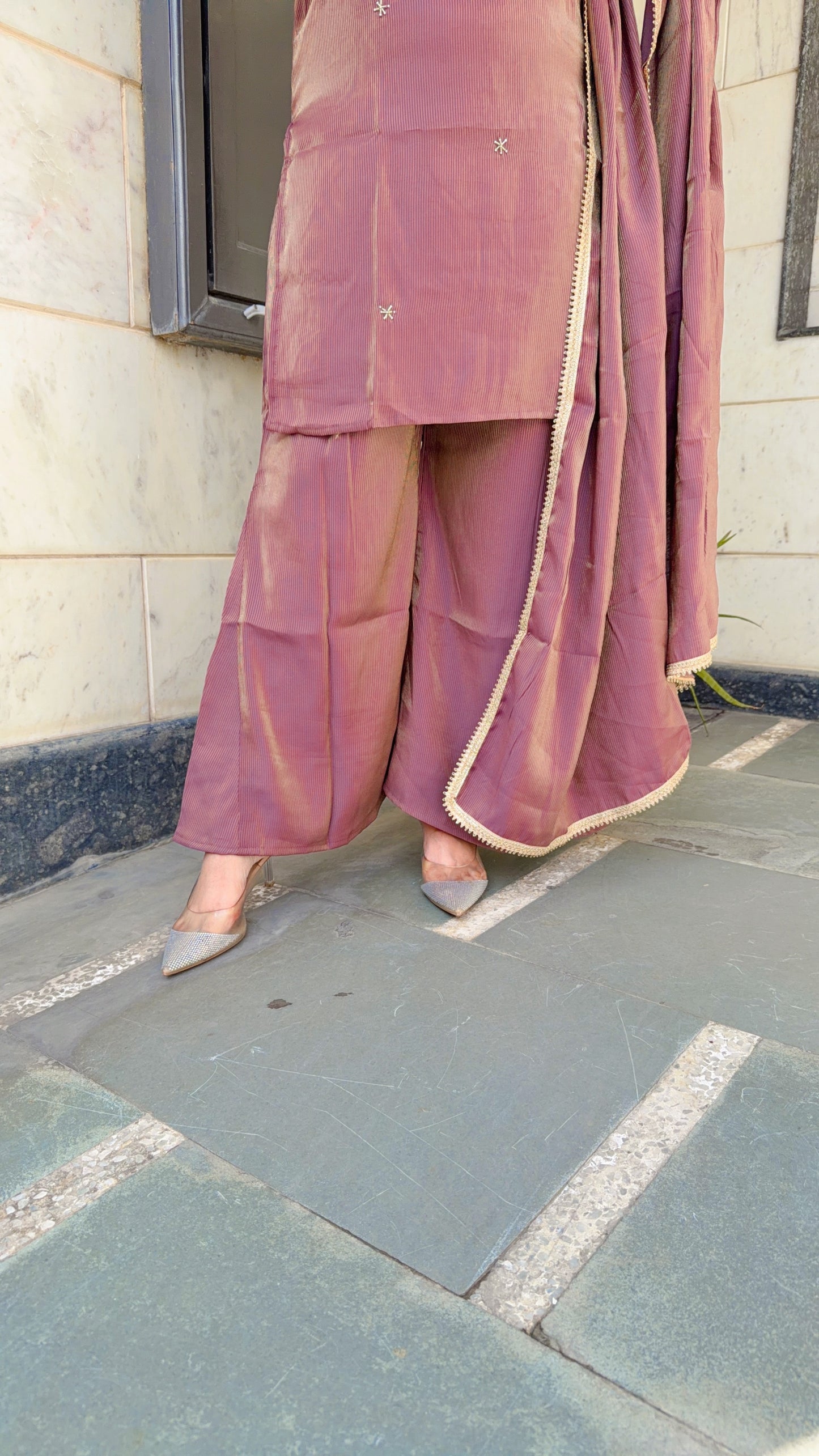 Arisha Three Piece set With Bellbottom Pants