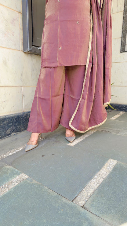 Arisha Three Piece set With Bellbottom Pants