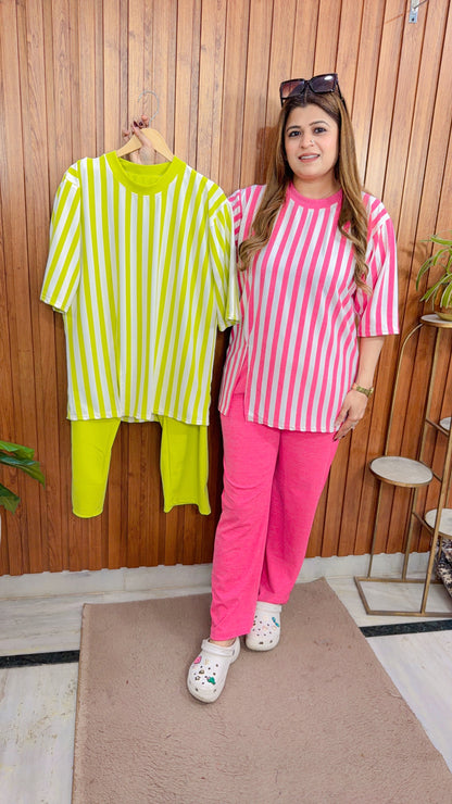 Stripes Lycra Coord set