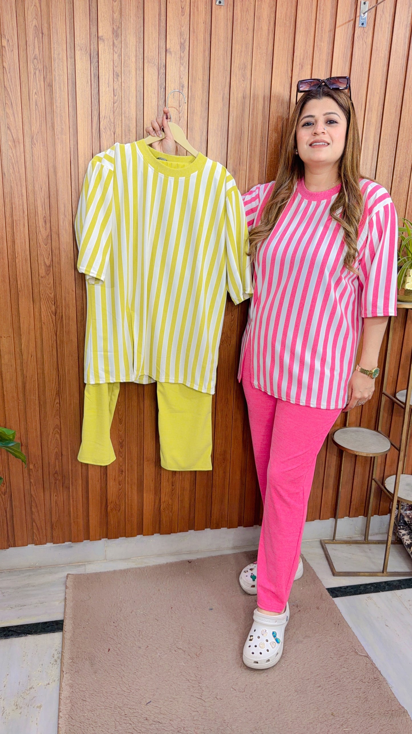 Stripes Lycra Coord set