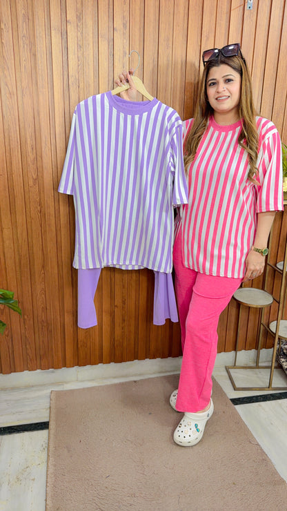 Stripes Lycra Coord set