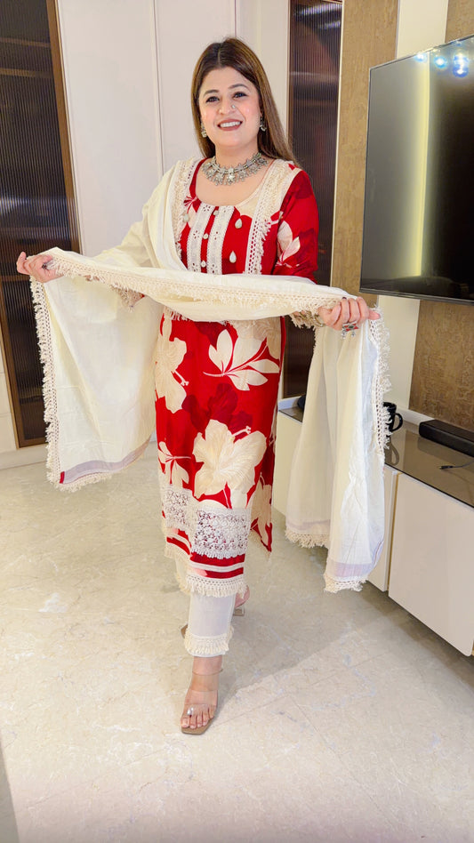 Baani Lace Pure Cotton Suit