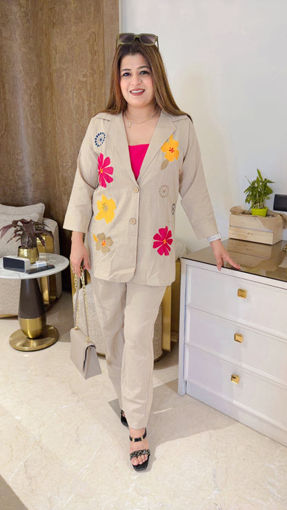 Kaira Cotton Linen Three Piece Set