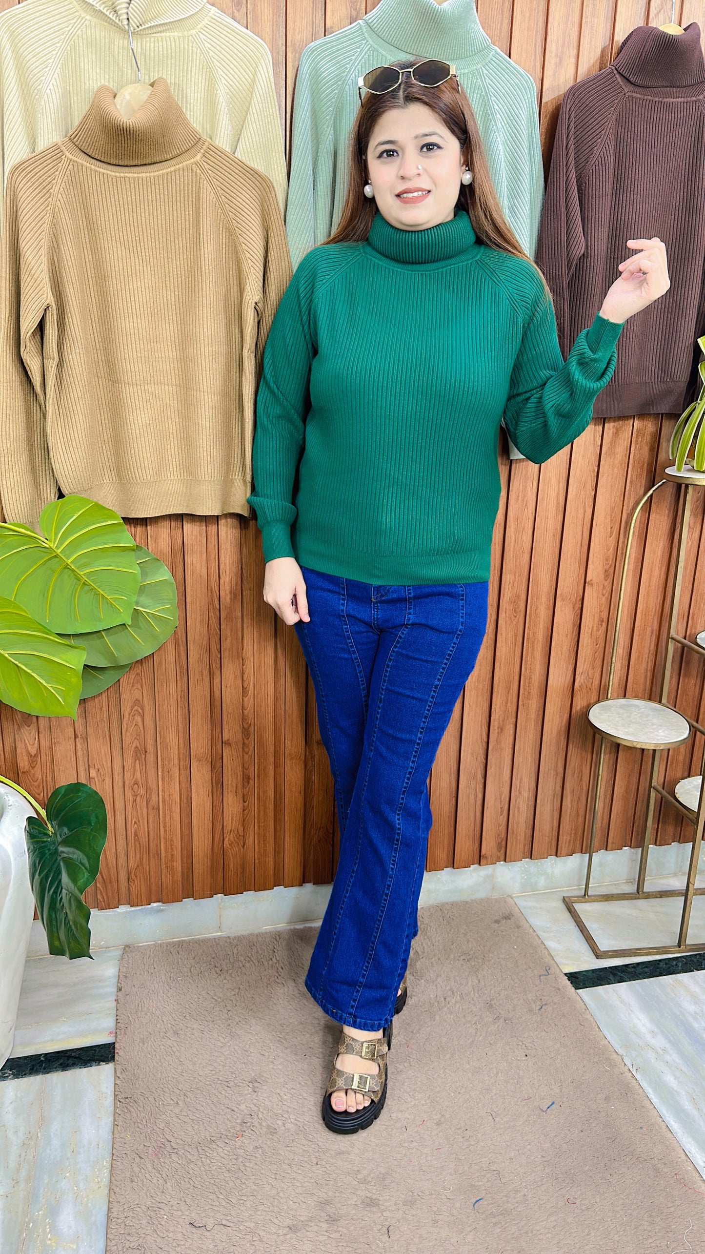 Highneck Warm knitted Top