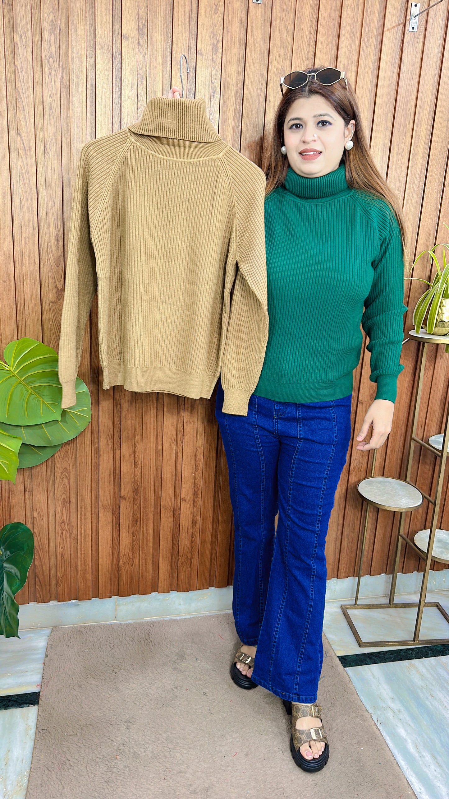 Highneck Warm knitted Top