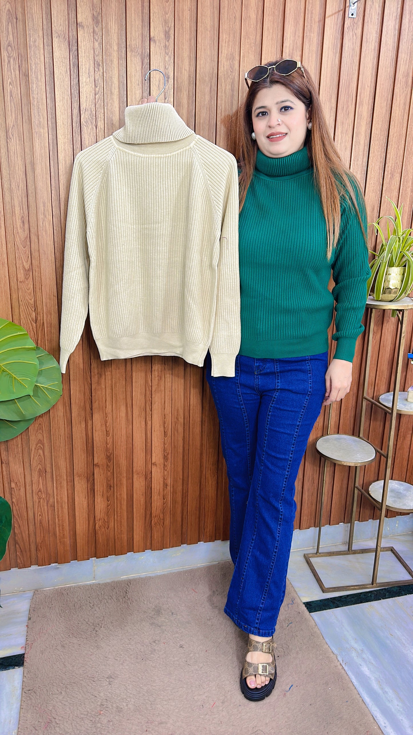 Highneck Warm knitted Top