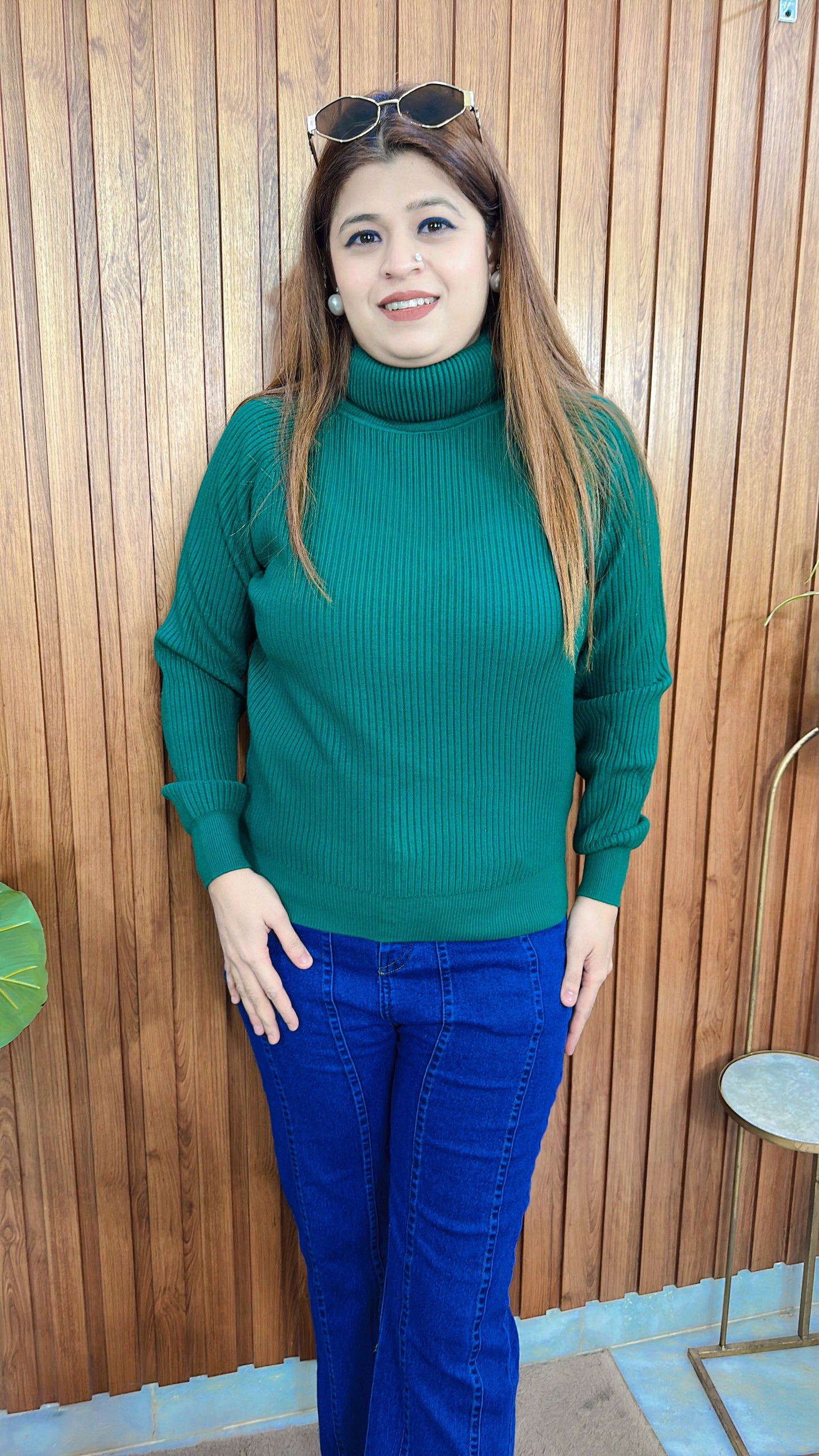 Highneck Warm knitted Top
