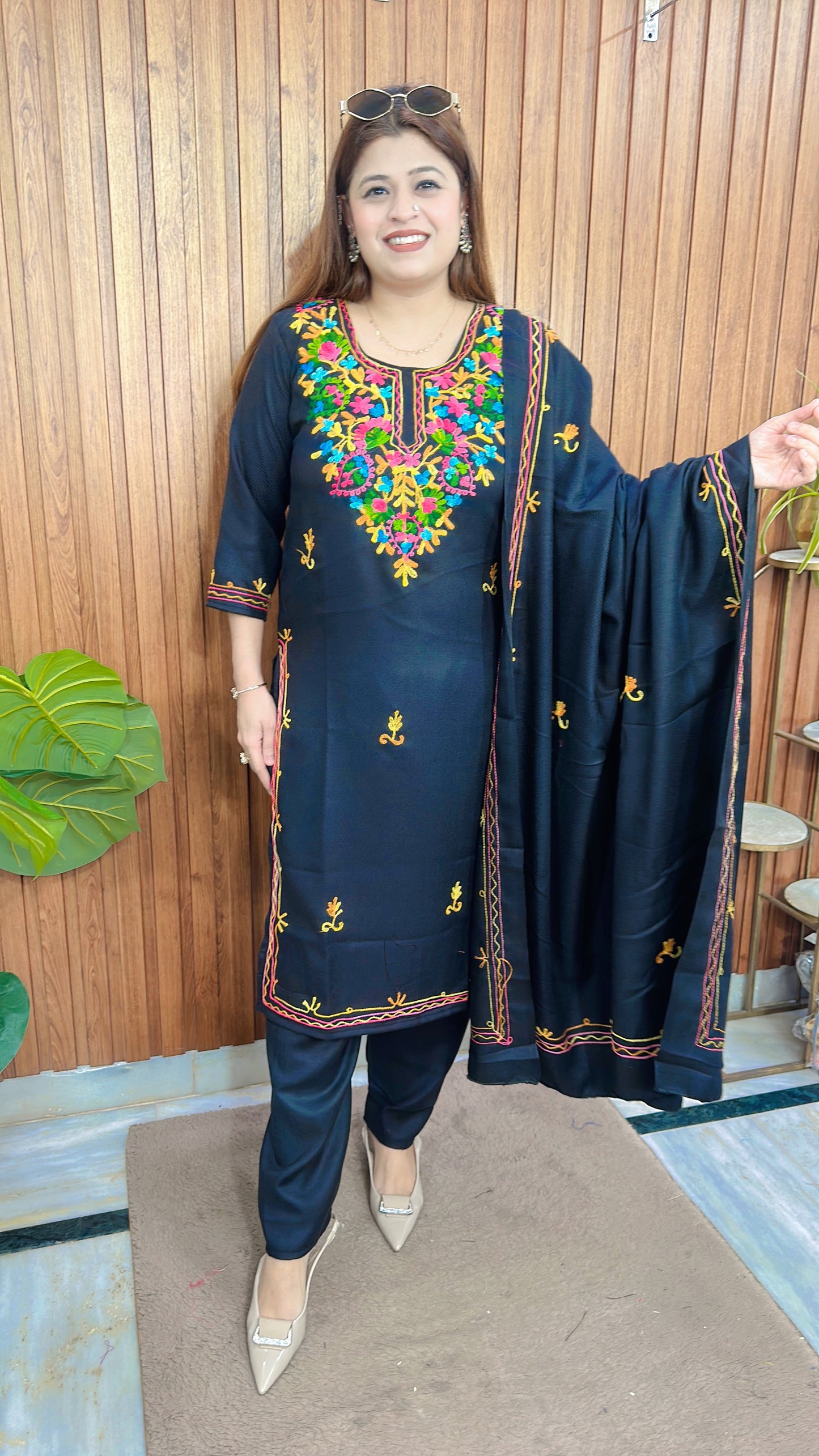 Pashmina Kashmiri Embroidery Suit