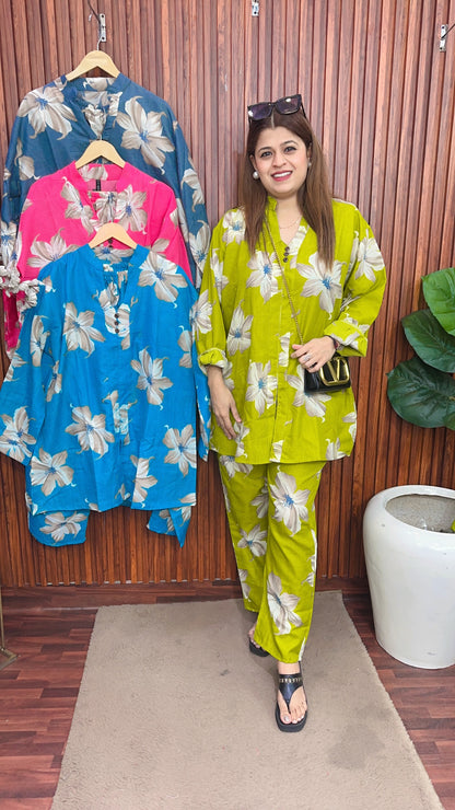 Flower Big Size Coord set