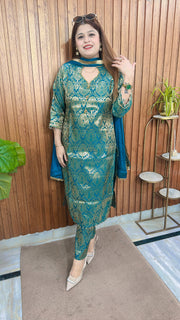 Sunehri Brocade Silk Suit