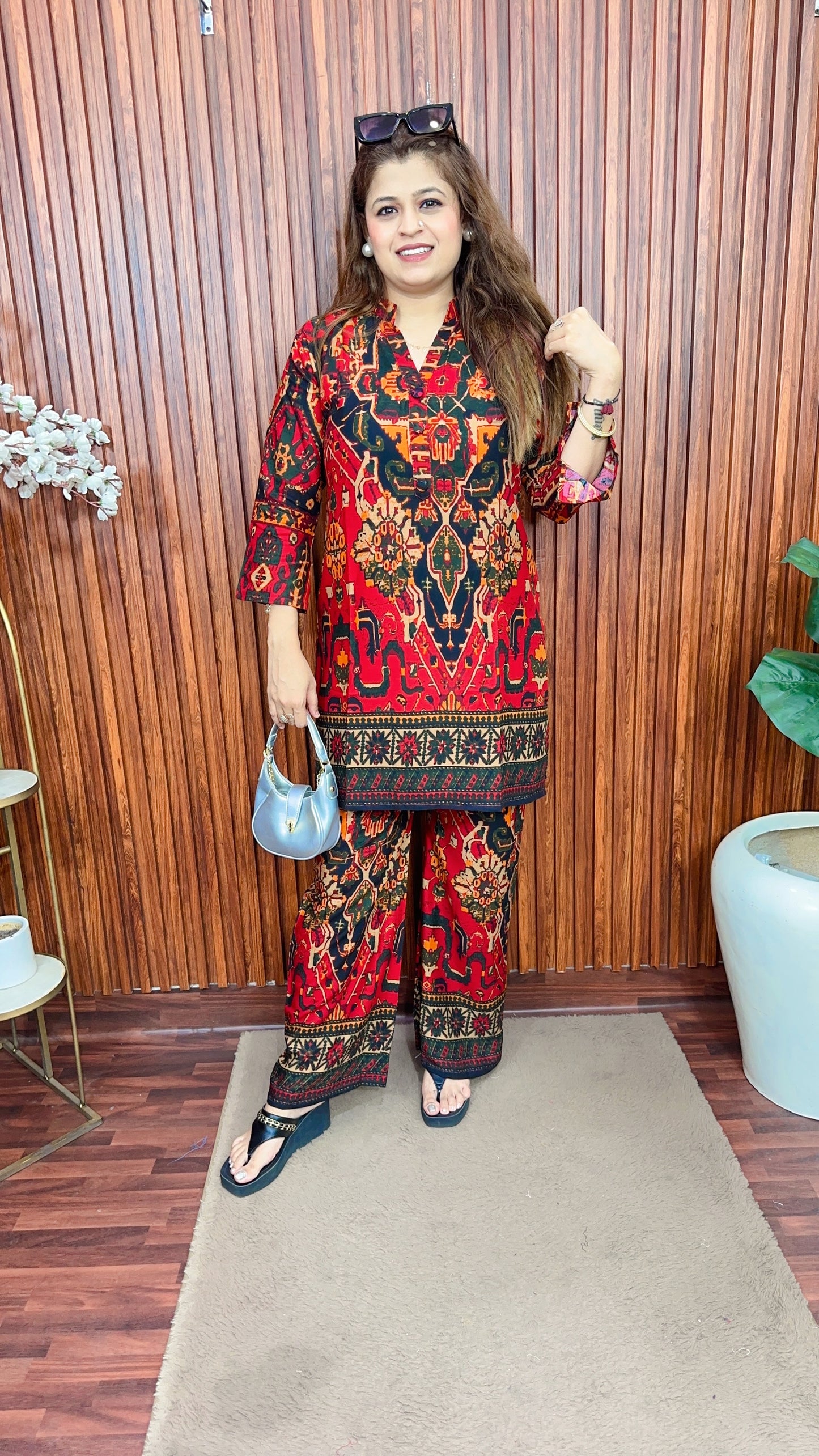 Cotton floral printed Coord set