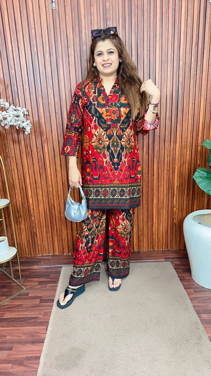 Cotton floral printed Coord set