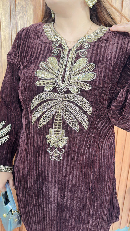 Avira Crush Velvet Coord set