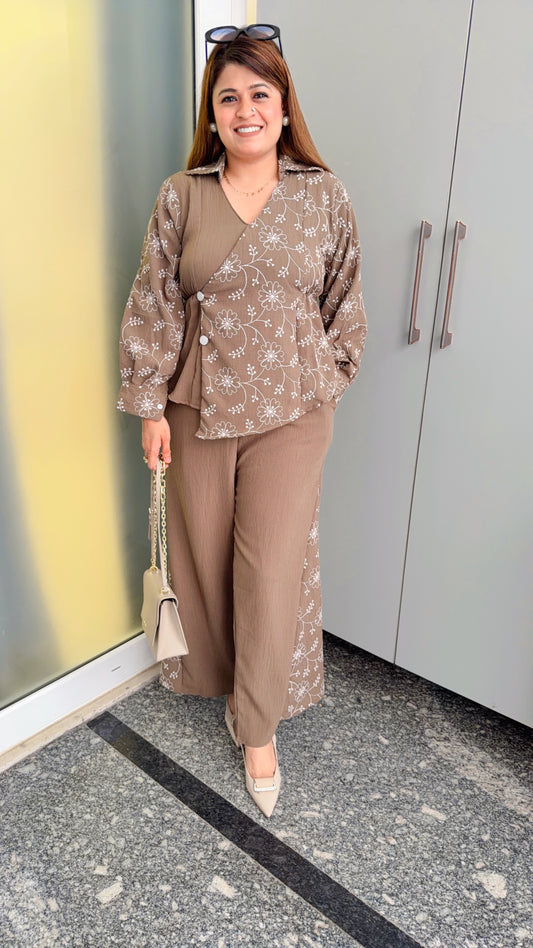 Siya Embroidery Angrakha Coord set