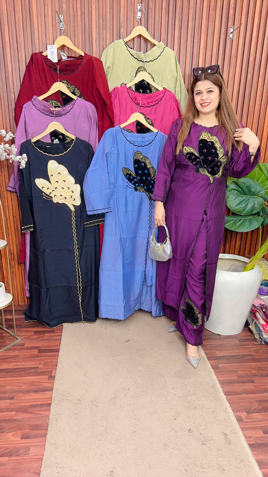 Butterfly 🦋 appliqué work coord set