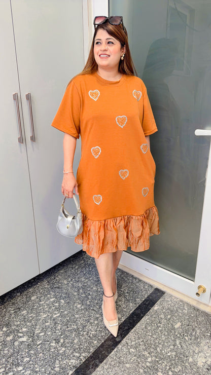 Heart stone imported dress