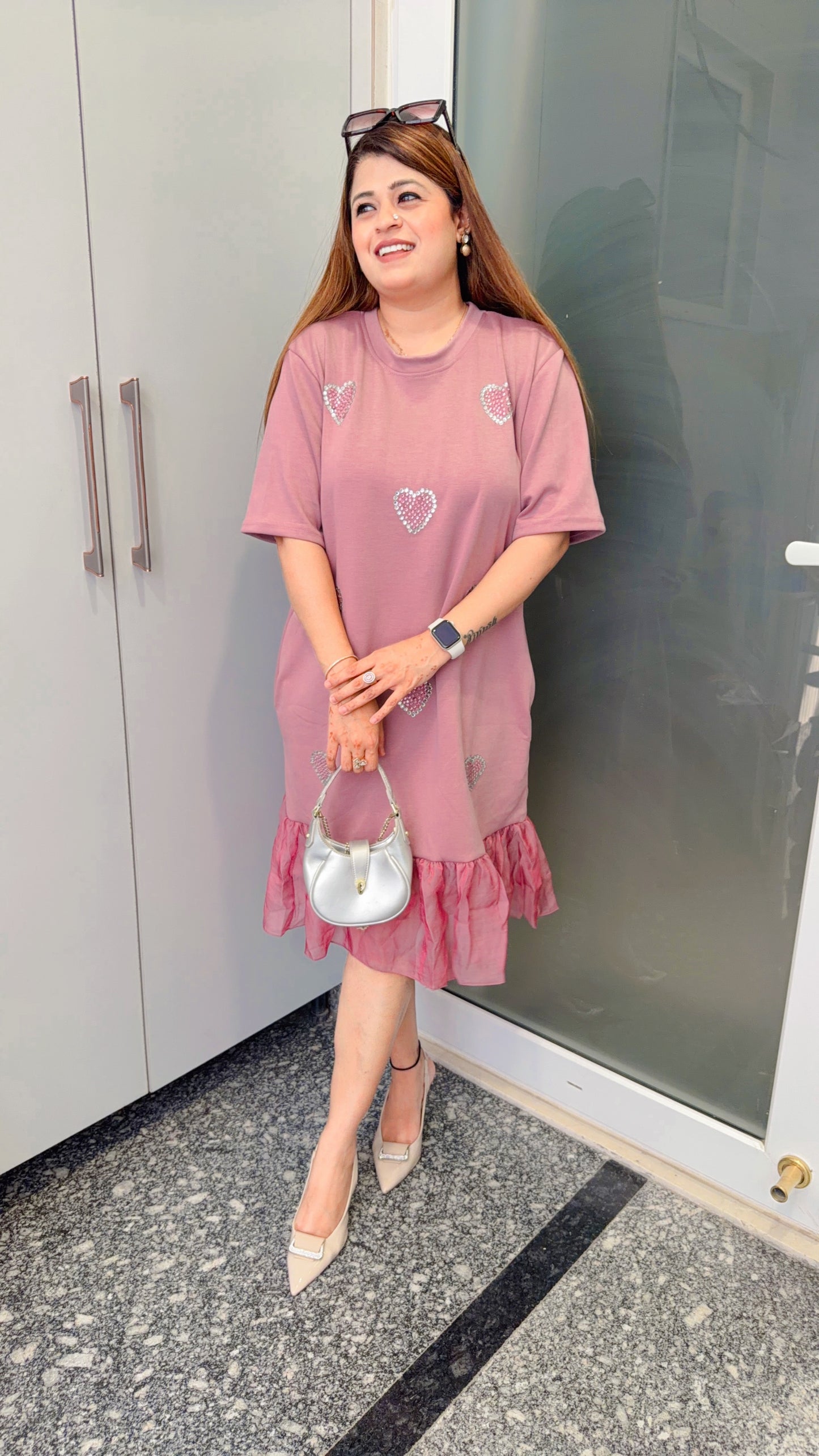 Heart stone imported dress