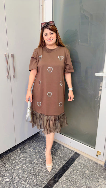 Heart stone imported dress