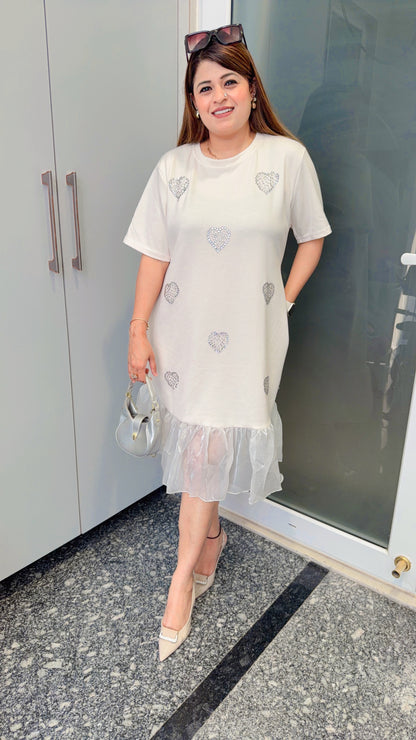 Heart stone imported dress