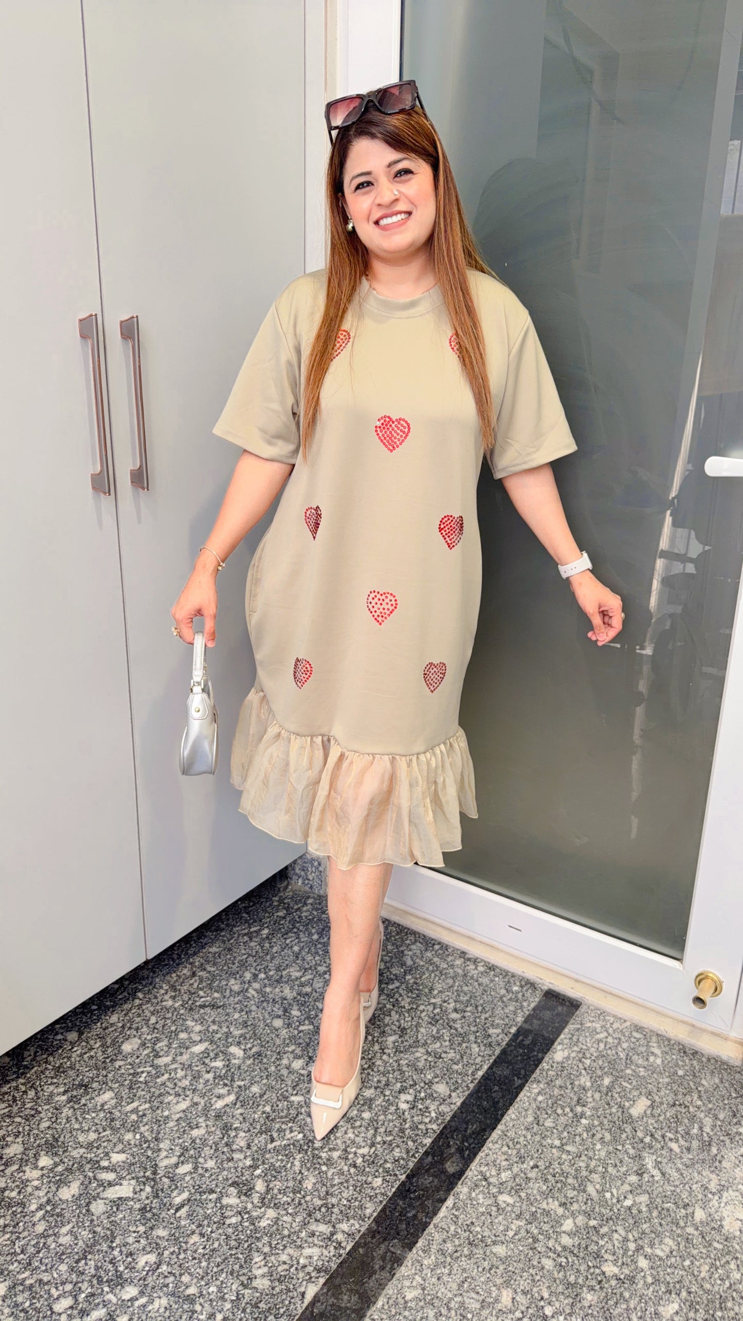 Heart stone imported dress