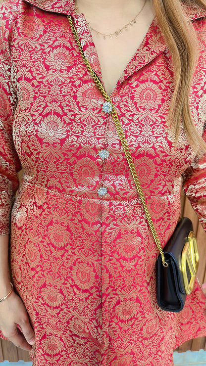 Brocade Peplum Coord set